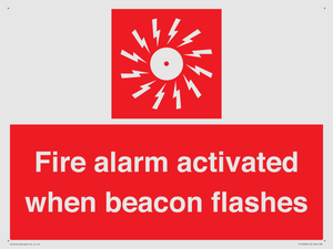 Fire alarm activated when beacon flashes